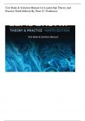 Test Bank & Solution Manual for Leadership Theory and  Practice Ninth Edition By Peter G. Northouse