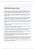 WRA Real Estate Exam 2024 Questions and Answers (Graded A)