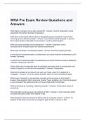 WRA Pre Exam Review Questions and Answers