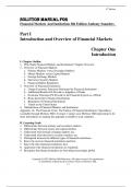 Solution Manual For Financial Markets and Institutions, 8th Edition by Anthony Saunders, Marcia Cornett, Verified Chapters 1 - 25, Complete Newest Version