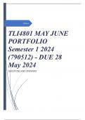 TLI4801 MAY JUNE PORTFOLIO Semester 1 2024 (790512) - DUE 28 May 2024