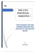 DPR3702 PORTFOLIO (COMPLETE ANSWERS) Semester 1 2024 - DUE 24 May 2024 100% TRUSTED workings, explanations and solutions. for  assistance Whats-App.........................................   