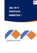 LML4810 PORTFOLIO (COMPLETE ANSWERS) Semester 1 2024 – DUE 27 May 2024 100% TRUSTED workings, explanations and solutions. for  assistance Whats-App ......................................... 