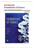 Test Bank for Foundations of Finance 10th Edition by Arthur J. Keown, John D. Martin; J. William Petty