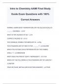 Intro to Chemistry AAMI Final Study Guide Exam Questions with 100% Correct Answers