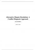 Official© Solutions Manual for Alternative Dispute Resolution A Conflict Diagnosis Approach,Coltri,2e