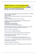 SNHD Body art card training book Questions & Answers(RATED A) SNHD Body art card training book