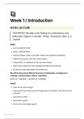 Philosophy of Humanities 1 summary notes