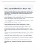 North Carolina Veterinary Board Test 100% solved