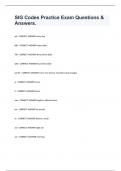 SIG Codes Practice Exam Questions & Answers.