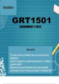 GRT1501 Assignment 1 (QUIZ ANSWERS) 2024 (645966)