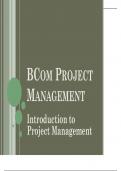 MANCOSA Introduction to  Project Management Revision 1