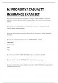 NJ PROPERTY/ CASUALTY INSURANCE EXAM SET 