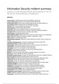 Summary Midterm (Lecture 1-9) 2024 |  Information security (INFOB3INSE) | UU informatiekunde