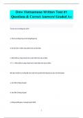 Dmv Vietnamese Written Test #1 Questions & Correct Answers/ Graded A+