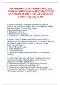 ATI PHARMACOLOGY PROCTORED 2019  EXAM SET WITH REAL ACTUAL QUESTIONS  AND ANSWERS FOR ATI PHARMACOLOGY  LATEST 2023-2024 EXAM. A nurse is assessing a client who is receiving intravenous  therapy. The nurse should identify which of the following findings  