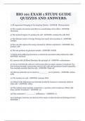 BIO 101 EXAM 1 STUDY GUIDE QUIZZES AND ANSWERS.