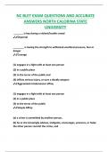 NC BLET EXAM QUESTIONS AND ACCURATE  ANSWERS NORTH CALORINA STATE  UNIVERSITY