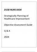 (WGU D158) NURS 6434 Strategically Planning of Healthcare Improvement Objective Assessment Guide