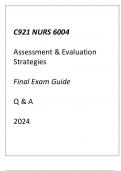 (WGU C921) NURS 6004 Assessment & Evaluation Strategies Final Exam Guide 2024