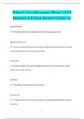 Edexcel A-level Economics Theme 2.2-2.4 Questions & Correct Answers/ Graded A+