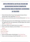 ZETA PHI BETA ACTUAL EXAM BUNDLE ACTUAL QUESTIONS AND CORRECT VERIFIED ANSWERS 2024-2025 ALREADY GRADED A+. NEWEST VERSION