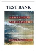 Test Bank For Sensation and Perception 9th Edition by E. Bruce Goldstein, Laura Cacciamani, ISBNNo; 978-0357446478 All Chapters complete Guide A+ (NEWEST 2024)