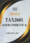 TAX2601 Assignment 6 Sem 1 2024