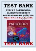 Test Bank For Rubin's Pathology: Clinicopathologic Foundations of Medicine 7th Edition by David S. Strayer, Emanuel Rubin ISBN: 9781451183900 Chapter 1-34 Complete Guide.