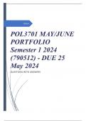 POL3701 MAY/JUNE PORTFOLIO Semester 1 2024 - DUE 25 May 2024