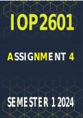 IOP2601 Assignment 4 2024
