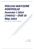 POL3701 PORTFOLIO Semester 1 2024 - DUE 25 May 2024