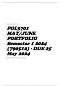 POL3701 MAY/JUNE PORTFOLIO Semester 1 2024  - DUE 25 May 2024