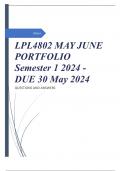 LPL4802 MAY JUNE PORTFOLIO Semester 1 2024 - DUE 30 May 2024