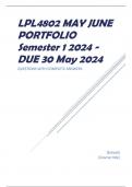 LPL4802 PORTFOLIO Semester 1 2024 - DUE 30 May 2024