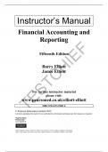 insructors solution manual for financial accounting and reporting 15th edition by barry elliot and jamie elliot