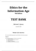 Test Bank For Ethics for the Information Age, 9th Edition by Michael J. Quinn 