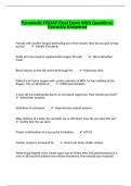 Paramedic FISDAP Final Exam With Questions, Correctly Answered