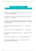 US Army Explosive Safety Familiarization Questions And Answers