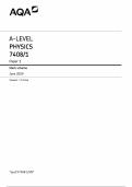 AQA-- A-LEVEL PHYSICS 7408 PAPER 1 MARK SCHEME JUNE 2019 VER 1.0 FINAL, ANSWERS ADDITIONAL COMMENTS-GUIDANCE, MARK AO ALL DEATILED