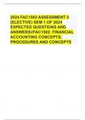 2024 FAC1502 ASSESSMENT 5 (ELECTIVE) SEM 1 OF 2024 EXPECTED QUESTIONS AND ANSWERS//FAC1502: FINANCIAL ACCOUNTING CONCEPTS; PROCEDURES AND CONCEPTS 