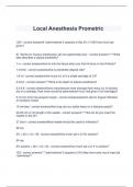 Local Anesthesia Prometric