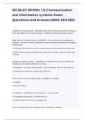 NC BLET SP2021 LE Communication and information systems Exam Questions and Answers100% SOLVED