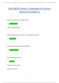 Exit HESI Version 1 Questions & Correct  Answers/ Graded A+