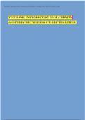 Test Bank For Introduction to Maternity and Pediatric Nursing 8th Edition by Gloria Leifer 9780323483971 Chapter 1-34 Complete Guide .