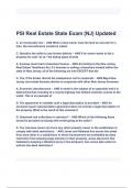 PSI Real Estate State Exam (NJ) Updated Questions with correct Answers 2024/2025( A+ GRADED 100% VERIFIED).