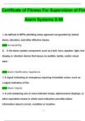 Certificate of Fitness For Supervision of Fire Alarm Systems S-95 Questions with 100% Correct Answers | Verified | Updated 202