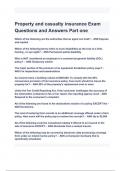 Property and casualty insurance Exam Questions and Answers Part one 2024/2025( A+ GRADED 100% VERIFIED).