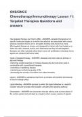 ONS_ONCC Chemotherapy_Immunotherapy Lesson 11_ Targeted Therapies Questions and answers 