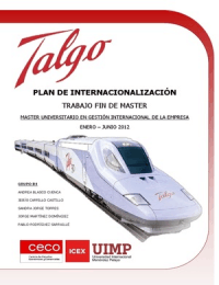 Proyecto de internacionalización de Talgo